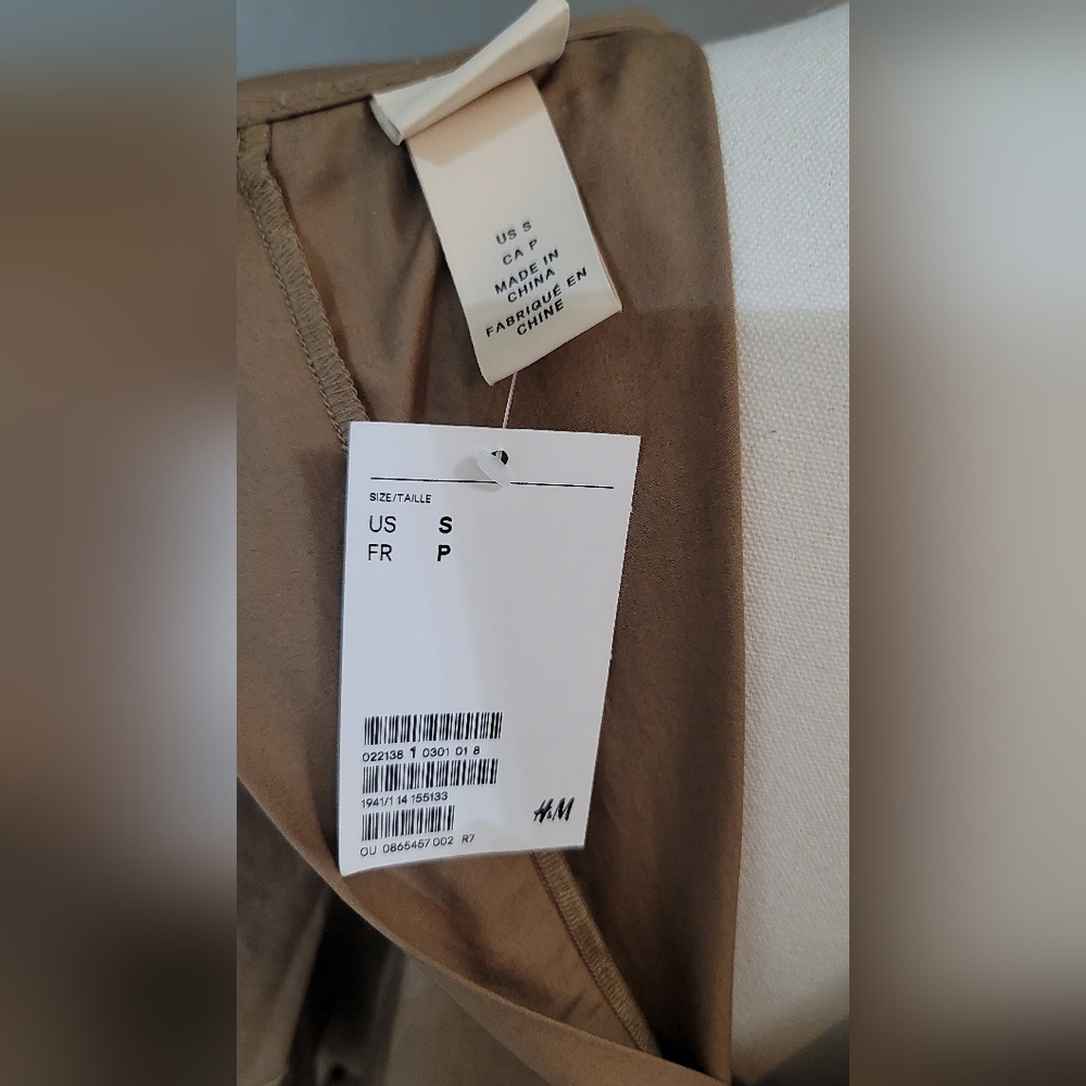 H&M Brown RETRO 2020 DRESS WITH BALLOON SLEEVE - Picture 8 of 9